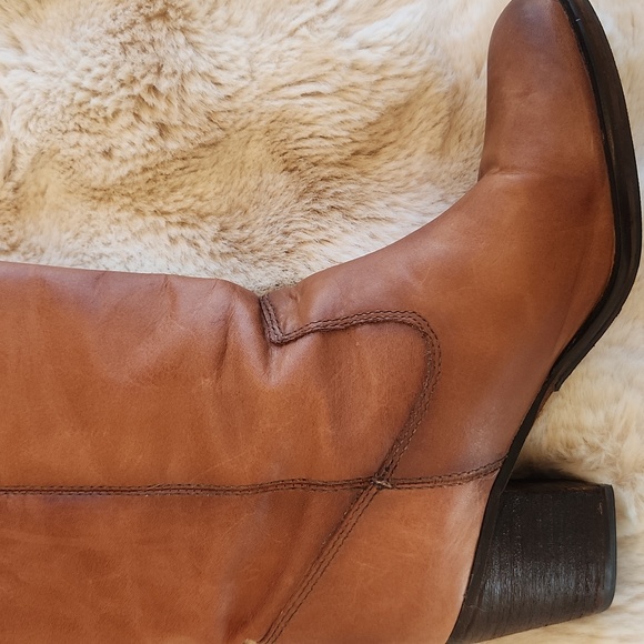 Vince Camuto knee high leather riding boots in camel - Picture 10 of 15
